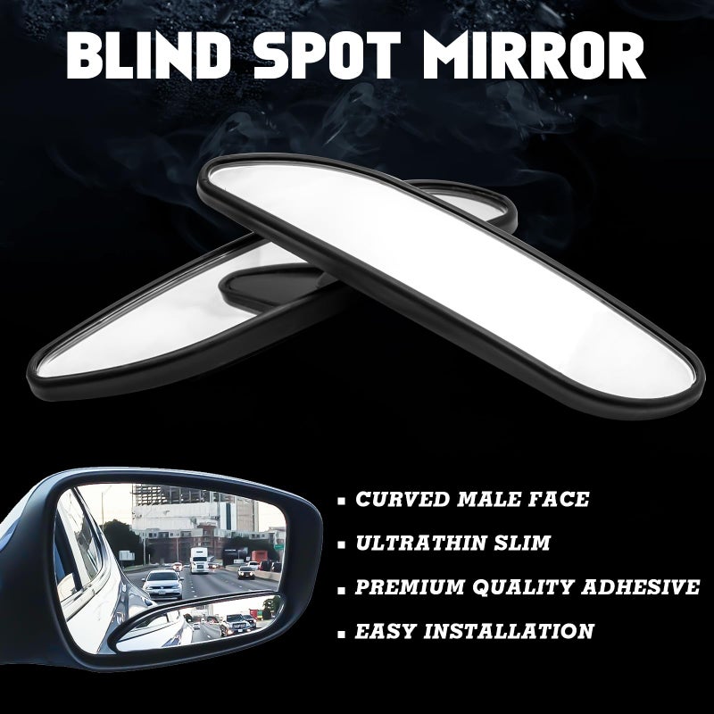 x xotic tech Blind Spot Mirror, 5'' Framed Rhombus HD Glass Convex Adjustable Wide Angle Rear View Mirror,Universal For Car SUVs Truck Motorcycle (2pcs) - Image 4
